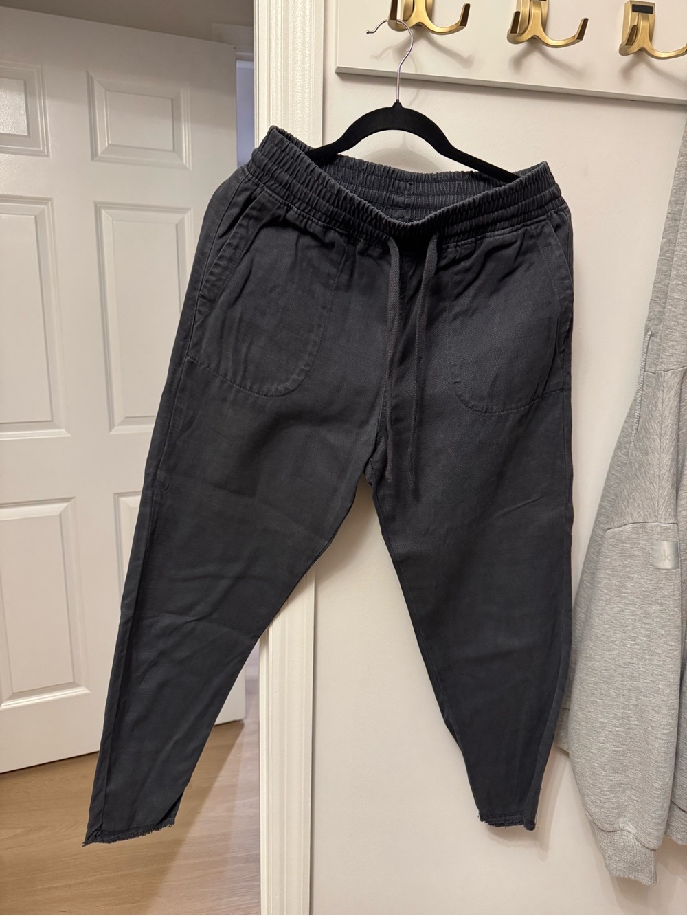 Zara Charcoal Drawstring Jogger Pants
